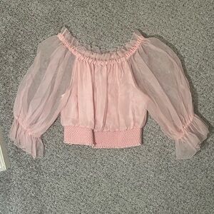 Alice + Olivia English Rose Sheer Blouse